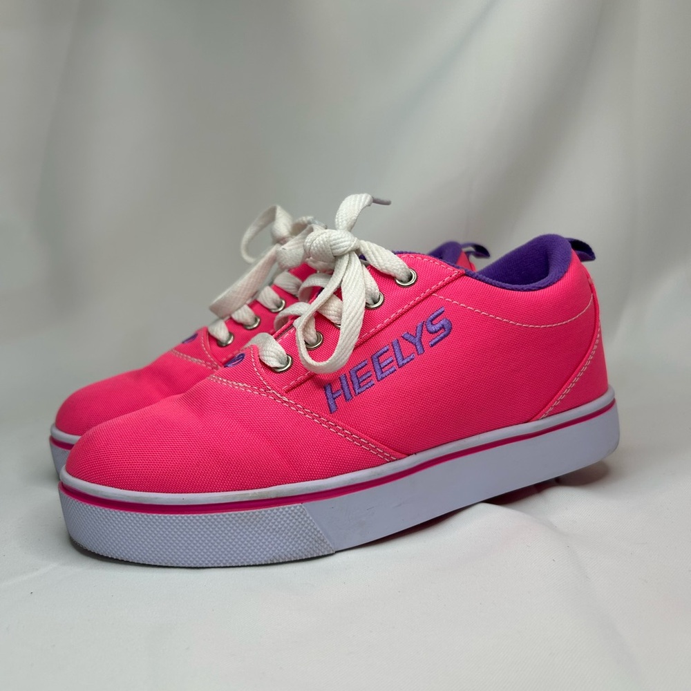 Girls Hot Pink Purple Lace Up Heelys- Youth Size 4